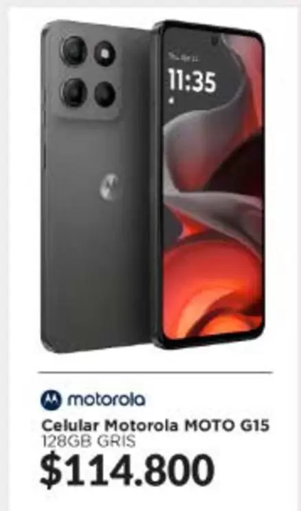 Motorola - Celular Moto G15 128gb Gris