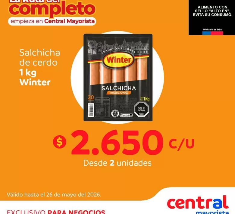 Winter - Salchicha De Cerdo