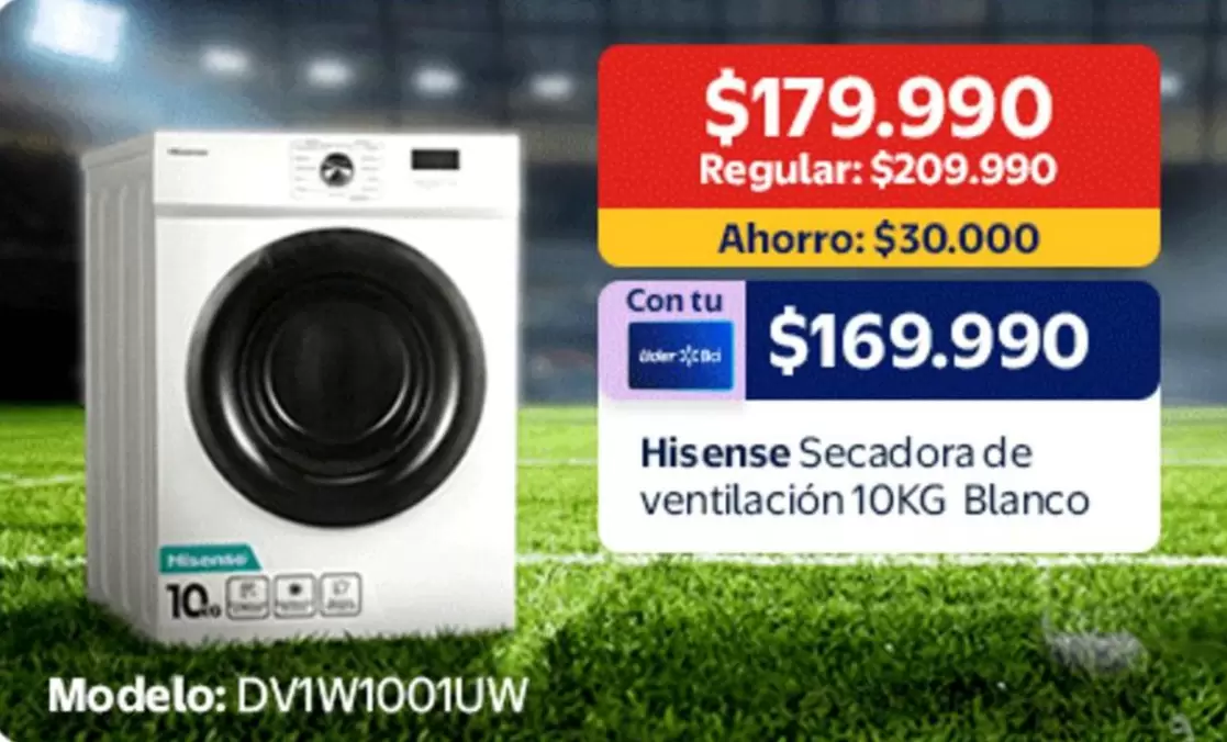 Hisense - Secadora De Ventilación 10kg Blanco