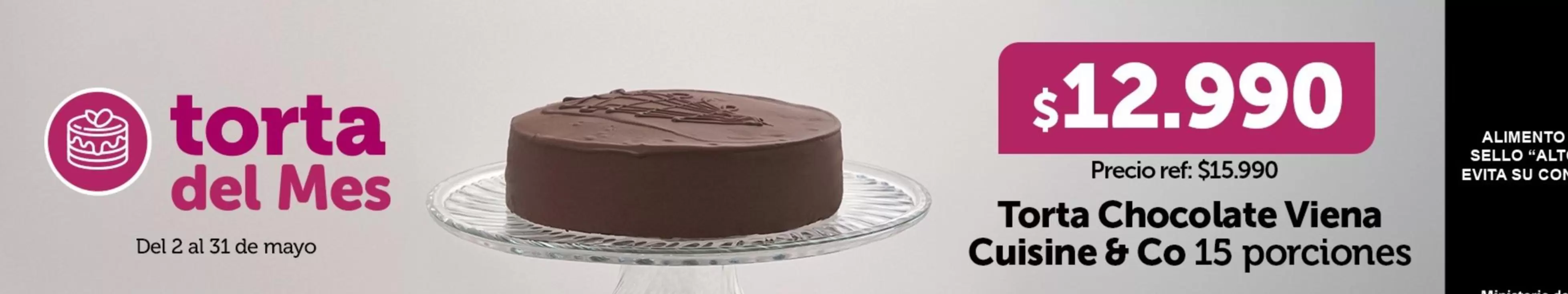 Torta Chocolate Viena Cuisine 9 Co 15 Porciones