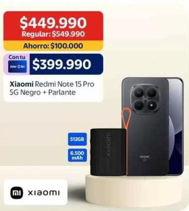 Xiaomi - Redmi Note 15 Pro 5g Negro + Parlante