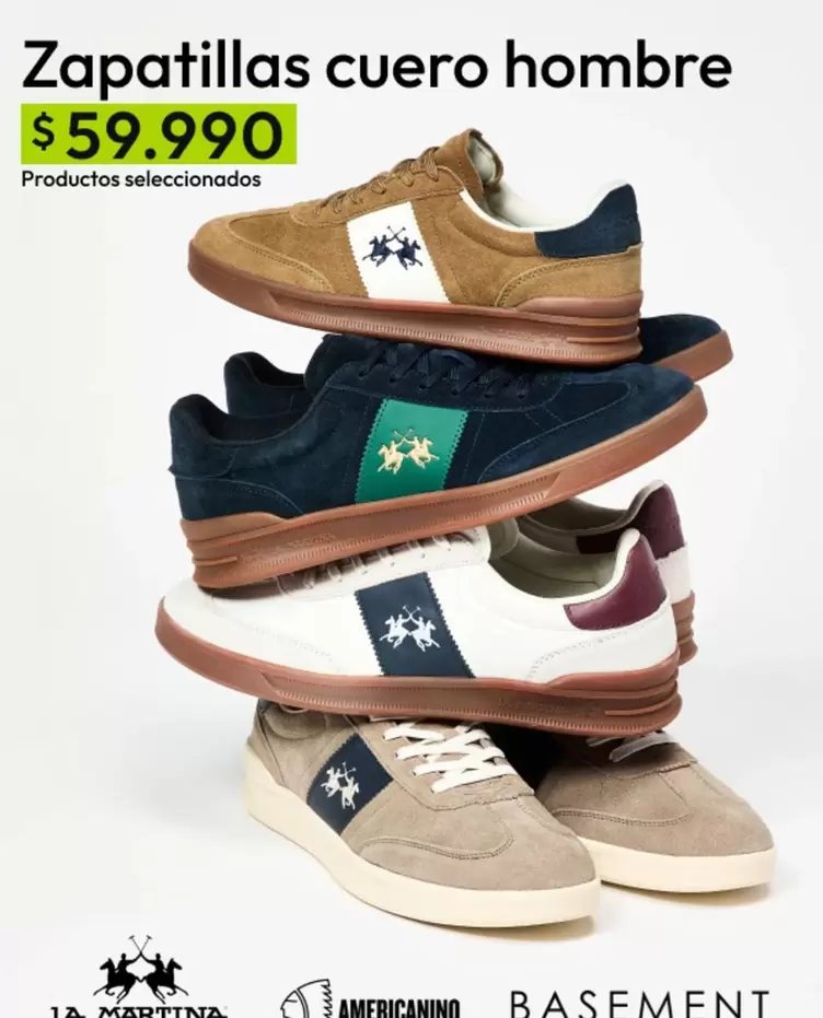 Zapatillas Cuero Hombre