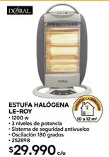 Doral - Estufa Halógena Le-Roy