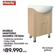 Mueble Vanitorio Madera Vetada