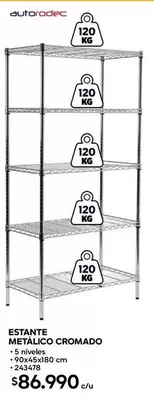 120 - Estante Metalico Cromado