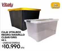 Caja Vitalbox Negro/Amarillo Clear/Gris