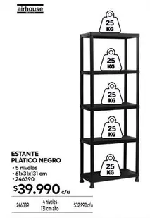 Estante Platico Negro
