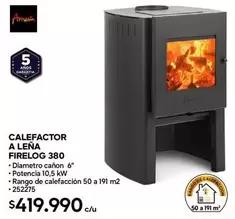 MSI - Calefactor A Lena Firelog 380