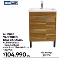 Mueble Vanitorio Noa Caramel
