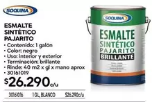 Soquina - Esmalte Sintetico Pajarito