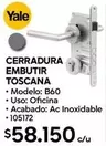 Yale - Cerradura Embutir Toscana