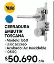 Yale - Cerradura Embutir Toscana