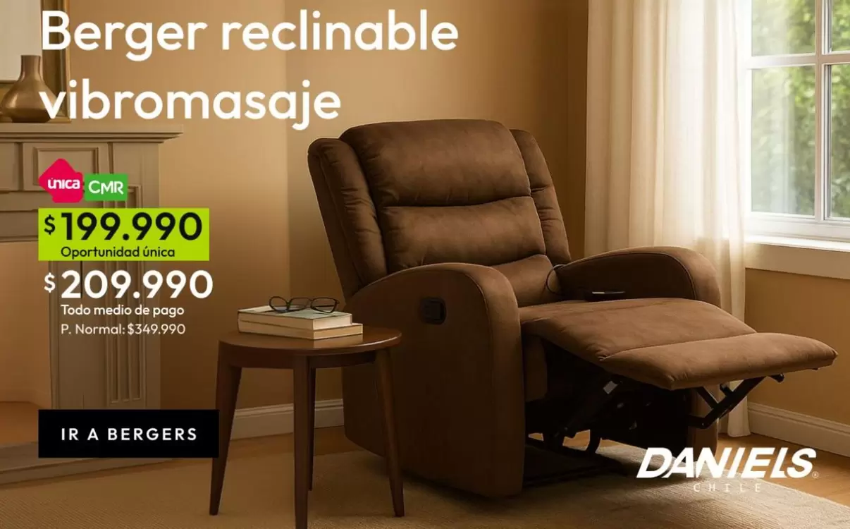 Berger Reclinable Vibromasaje