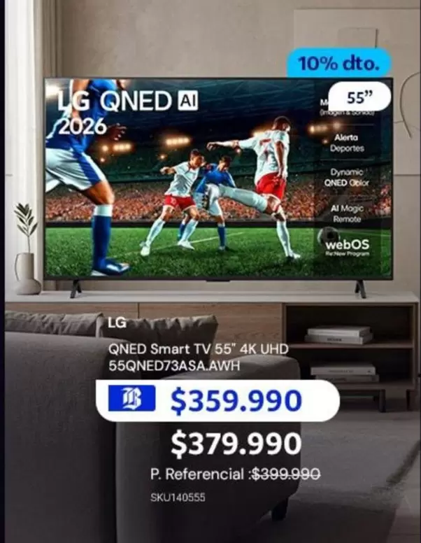 LG - Qned Smart Tv 55" 4k Uhd 55qned73aaawnf