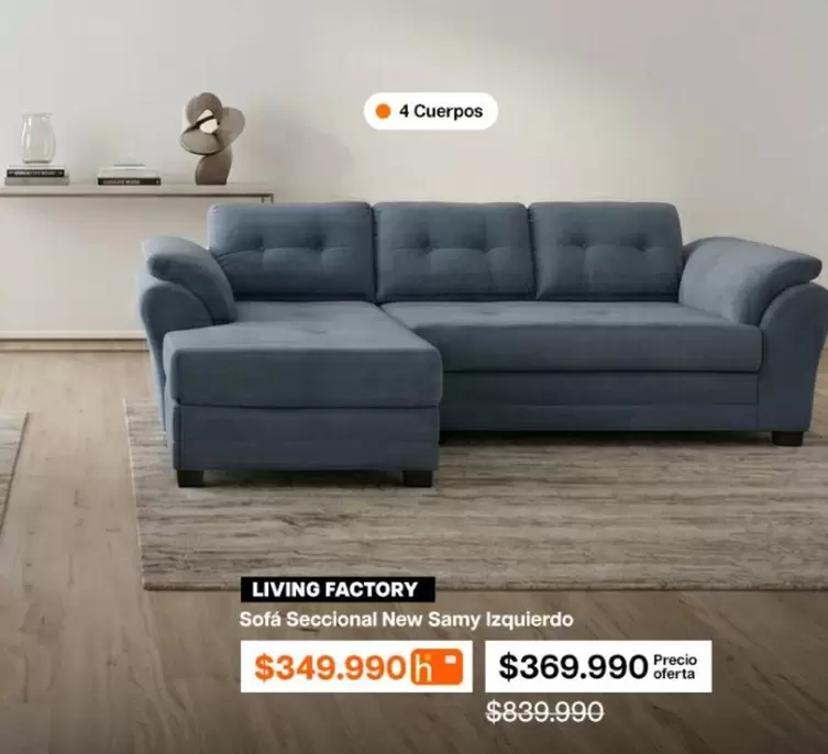 Living Factory Sofa Seccional New Samy Izquierdo