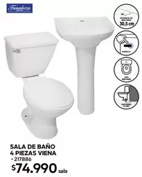 Fanaloza - Sala De Baño 4 Piezas Viena