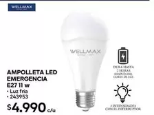 Dell - Ampolleta Led Emergencia E27 11 W