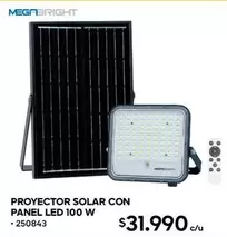 Proyector Solar Con Panel Led 100 W