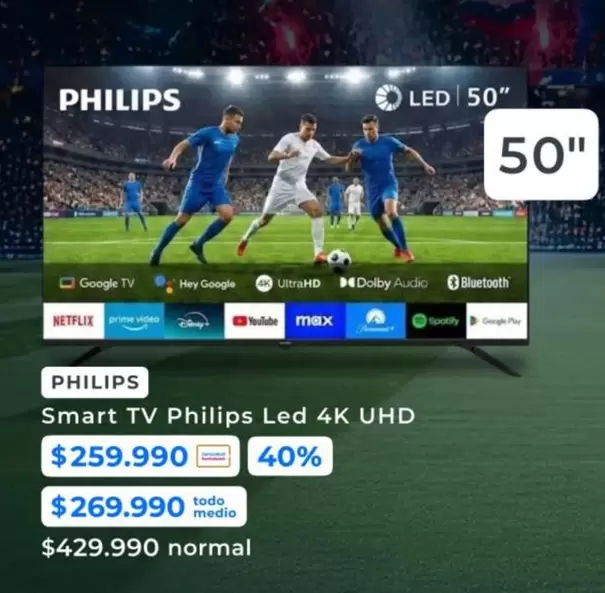 Philips - Smart Tv Led 4k Uhd
