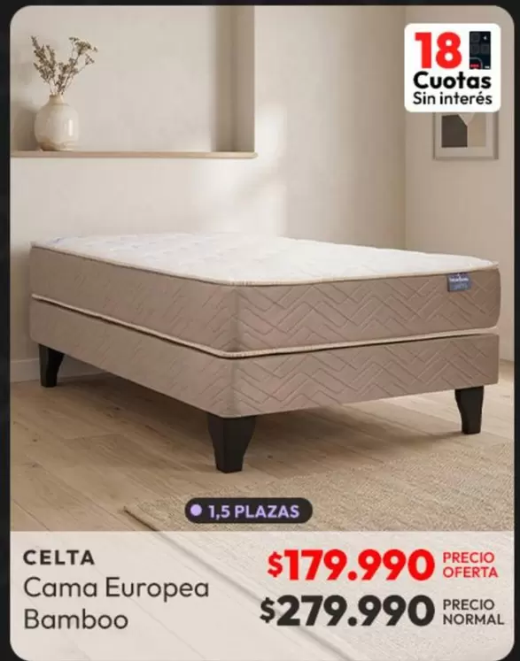 Celta - Cama Europea Bamboo