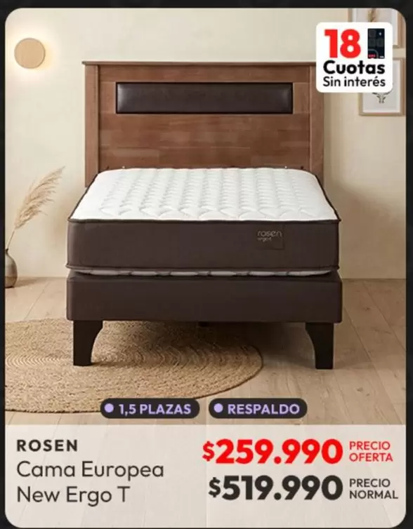 Rosen - Cama Europea New Ergo T