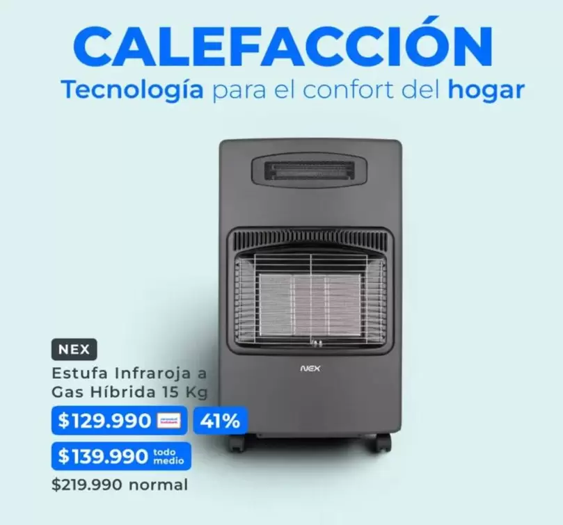 Confort - Estufa Infraroja Gas Hibrida