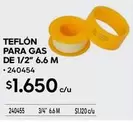 Teflón Para Gas