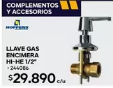 Hoffens - Llave Gas Encimera Hi-he 1/2"