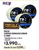 Rex - Pack Cintas Enmascarar 3 Und