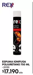 Rexona - Espuma Ignifuga Poliuretano 750 Ml