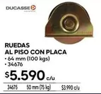 Ruedas Al Piso Con Placa