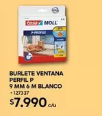 Burlete Ventana Perfil P 9 Mm 6 M Blanco