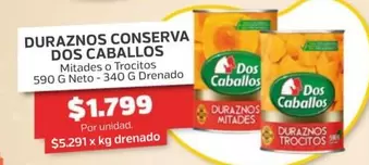 Dos Caballos - Duraznos Conserva