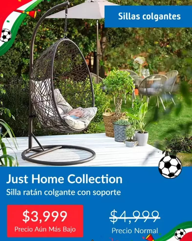 Silla Ratan Colgante Con Soporte