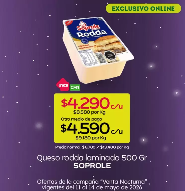 Soprole - Queso Rodda Laminado