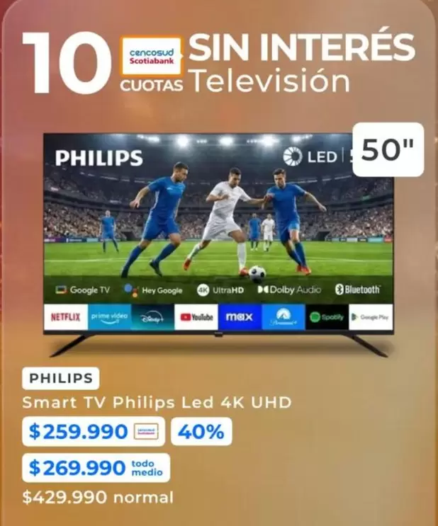 Philips - Smart Tv Led 4k Uhd