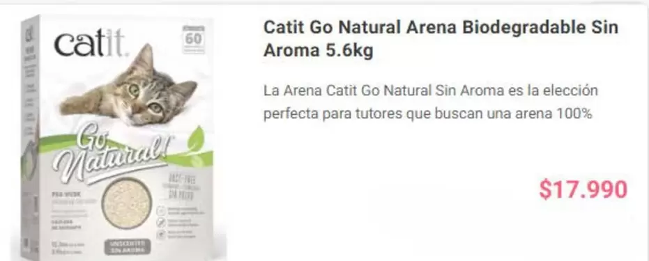 Perfecta - Go Natural Arena Biodegradable Sin Aroma