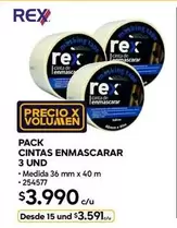 Rex - Pack Cintas Enmascarar 3 Und
