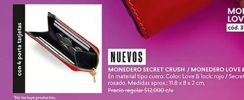Porta - Monedero Secret Crush / Monedero Love