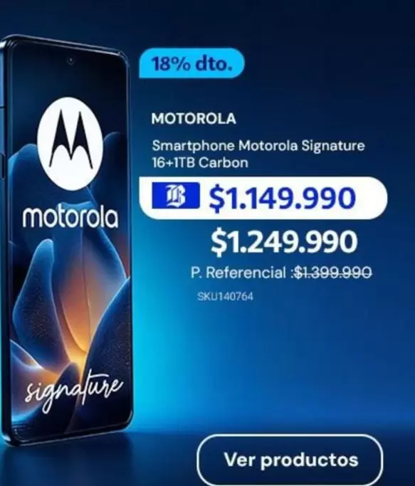 Motorola - Smartphone Signature 16+ITB Carbon