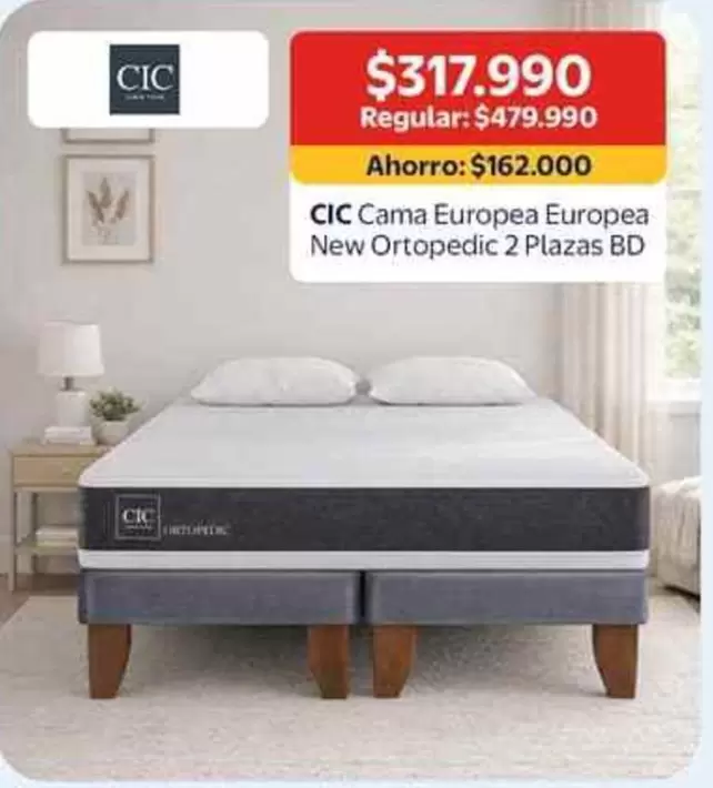 Cic - Cama Europea New Ortopedic 2 Plazas Bd