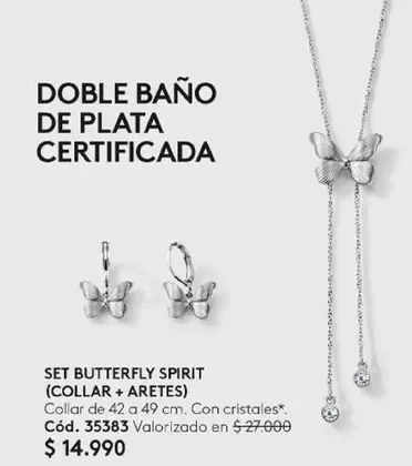 Spirit - Set Butterfly (Collar + Aretes)