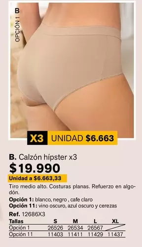 Calzon Hipster X3