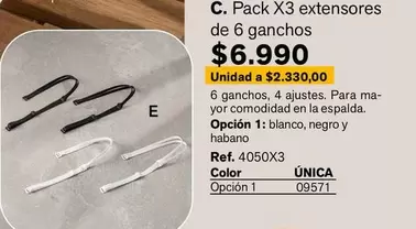 Pack X3 Extensores De 6 Ganchos