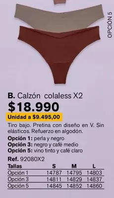 Perla - Calzon Colales X2