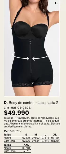 Control - Body De Luce Hasta 2 Cm Mesi Delada