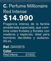 Millionaire - Perfume Red Intense