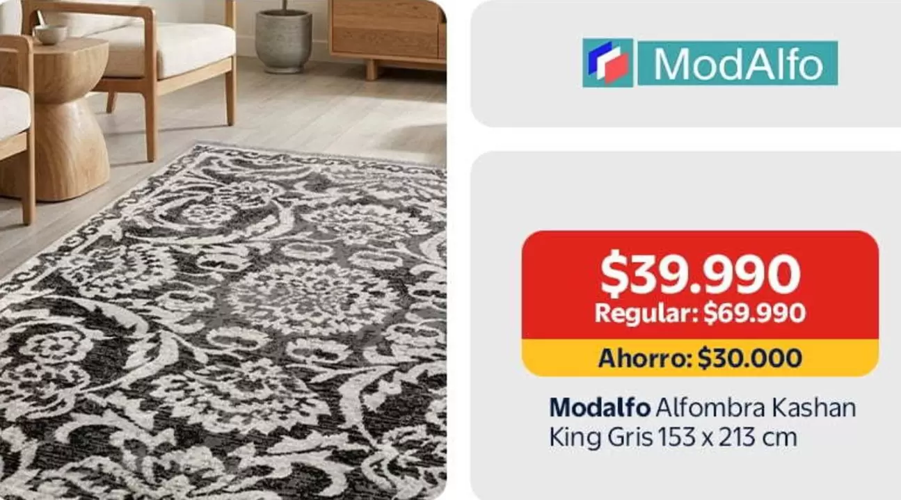 king   - Modalfo Alfombra Kashan King Gris