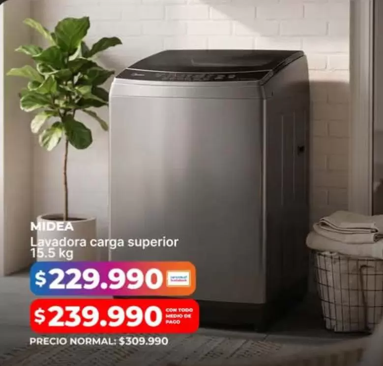 Midea - Lavadora Carga Superior