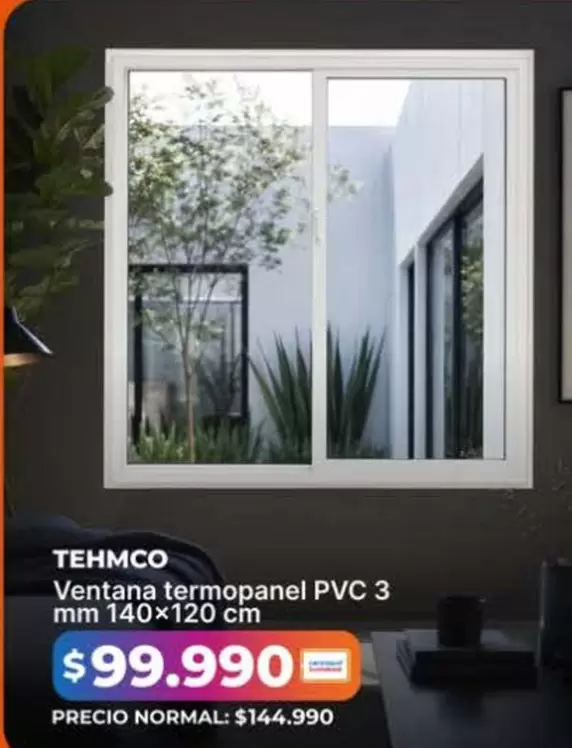 Ventana Termopanel PVC 3 mm 140x120 cm